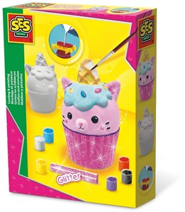 Afbeelding van het spelletje SES - Figuren Gieten en Schilderen Cupcake Kat