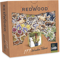 Redwood - 178 Wooden Tokens