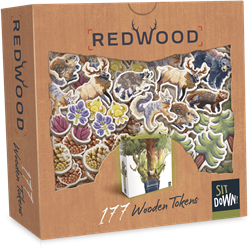 Redwood - 178 Wooden Tokens