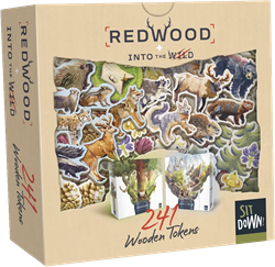 Redwood - 242 Wooden Tokens