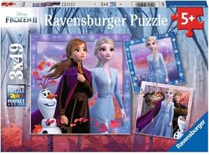 Afbeelding van het spel Frozen 2 - De Reis Begint Puzzel (3x49 stukjes)