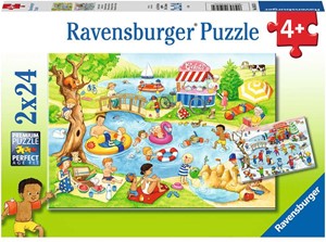 Afbeelding van het spelletje Plezier aan het Meer Puzzel (2x24 stukjes)