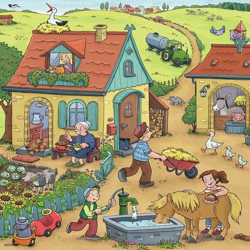 Op de Boerderij Puzzel (3x49 stukjes)-2