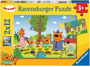 Afbeelding van het spel Kid E Cats - Familieuitje Puzzel (2 x 12 stukjes)
