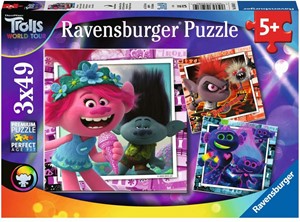 Trolls 2 World Tour Puzzel 3 x 49 stukjes