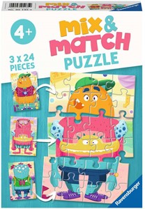 Afbeelding van het spel Grappige Monsters Puzzel (3 x 24 stukjes)
