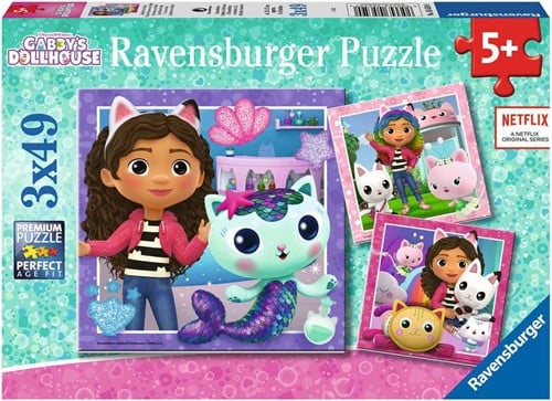 Gabby's Dollhouse Puzzel (3x49 stukjes)