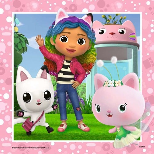 Gabby's Dollhouse Puzzel (3x49 stukjes)-3