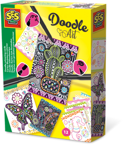 Afbeelding van het spelletje SES - Doodle Inkleurkaarten