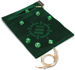 Tabletop Series - Roll on a Scroll Dice Set with Case - Green