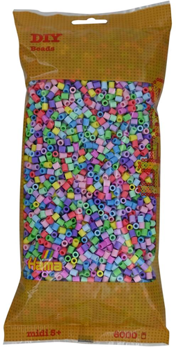 Hama - Zak Strijkkralen Pastel (6000 stuks)