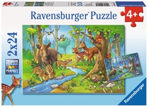 Afbeelding van het spelletje Dieren uit het Bos Puzzel (2 x 24 stukjes)