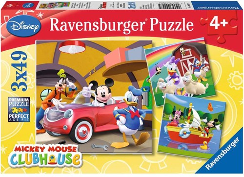 Disney Mickey Mouse Puzzel (3x49 stukjes) (doos beschadigd)