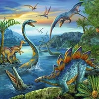 Dinosauriërs Puzzel (3x49 stukjes)-2