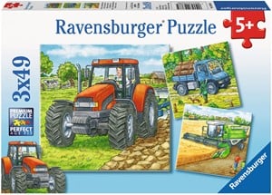 Ravensburger Grote Landbouwmachines Puzzel 3X49 Stukjes ravensburger kopen in de aanbieding