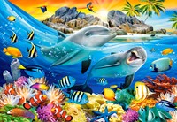 Dolphins in the Tropics Puzzel (1000 stukjes)-2