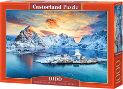 Sunrise on Sakrisoy Lofoten Norway Puzzel (1000 stukjes)