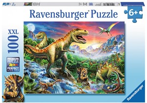 Afbeelding van het spel Bij de Dinosaurussen Puzzel (100 XXL stukjes)