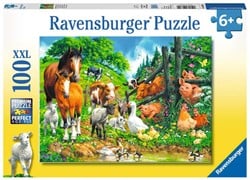 Dierenbijeenkomst Puzzel (100 XXL stukjes)