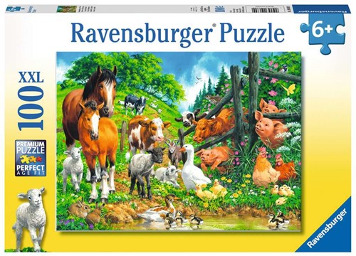 Dierenbijeenkomst Puzzel (100 XXL stukjes)