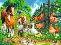 Dierenbijeenkomst Puzzel (100 XXL stukjes)-2