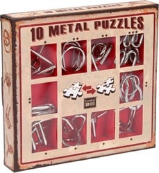 10 Metalen Puzzels Rode Editie