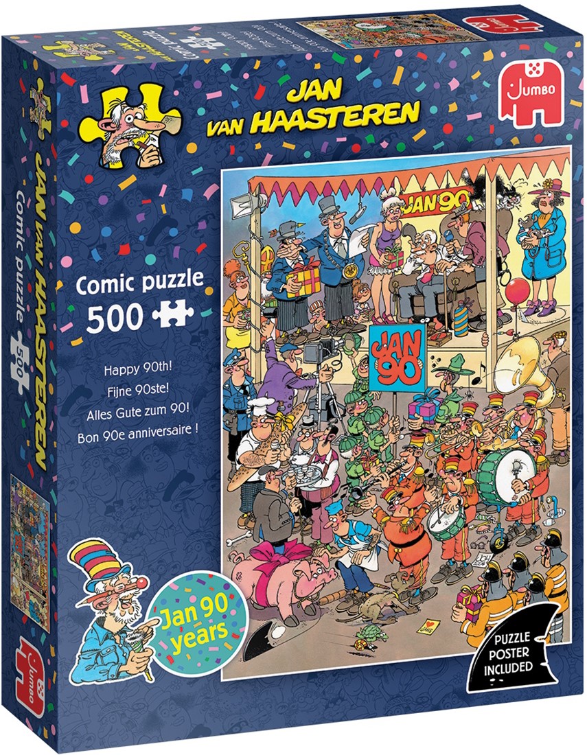 Jan van Haasteren - Fijne 90ste! Puzzel (500 stukjes) - kopen bij