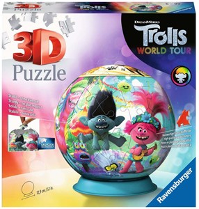 Thumbnail van een extra afbeelding van het spel 3D Puzzel - Trolls 2 (72 stukjes)