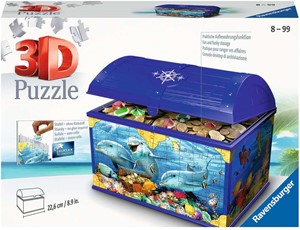 Afbeelding van het spelletje 3D Puzzel - Schatkist Onderwaterwereld (216 stukjes)