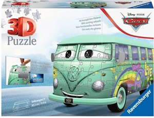 Afbeelding van het spelletje 3D Puzzel - VW T1 Pixar Cars (162 stukjes)