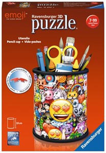 Afbeelding van het spelletje 3D Puzzel - Pennenbak Emoji (54 stukjes)