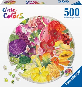 Afbeelding van het spelletje Circle of Colors - Fruits and Vegetables Puzzel (500 stukjes)