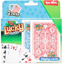 Lucky Games - Speelkaarten (2 pakjes) (doos beschadigd)
