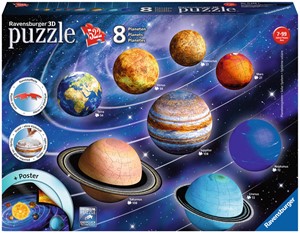 Thumbnail van een extra afbeelding van het spel 3D Puzzel - Zonnestelsel (522 stukjes)