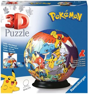 Thumbnail van een extra afbeelding van het spel Pokemon Bal - 3D Puzzel (72 stukjes)