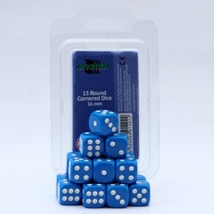 Adc Blackfire Dobbelstenen 16Mm Blauw 15 Stuks adc blackfire kopen in de aanbieding