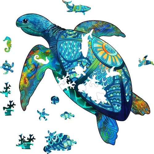 Rainbow Houten Puzzel - Zeeschildpad (125 stukjes)-2
