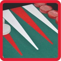 Backgammon Zwart Luxe groen/rood/wit-2