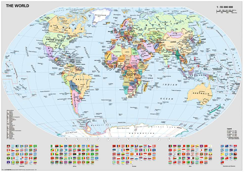 Staatkundige wereldkaart Puzzel (1000 stukjes)-2