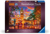 Zonsondergang op Parliament Square - Londen Puzzel (1000 stukjes)