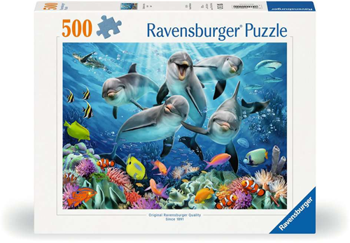 Dolfijnen in het Koraalrif Puzzel (500 stukjes)