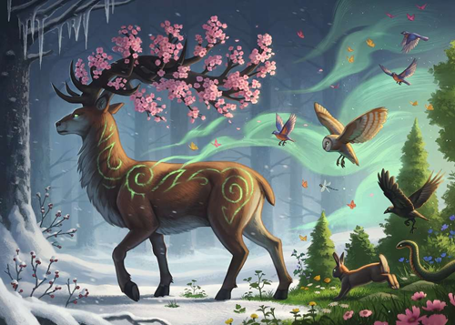 Hert van de Lente Puzzel (1000 stukjes)-2