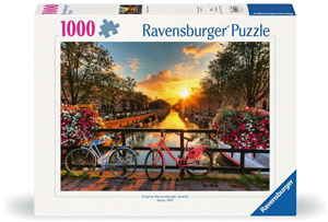 Fietsen in Amsterdam Puzzel (1000 stukjes)