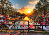 Fietsen in Amsterdam Puzzel (1000 stukjes)-2