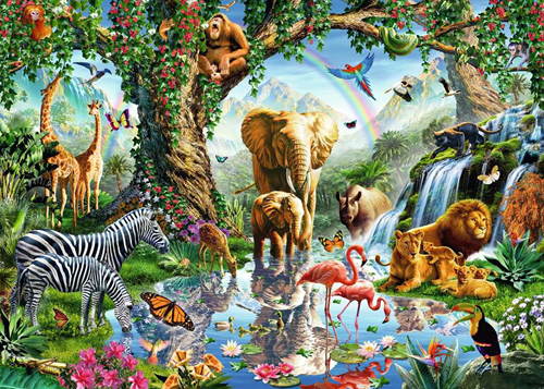 Avonturen in de Jungle Puzzel (1000 stukjes)-2