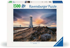 Prachtige Lucht Boven de Vuurtoren van Akranes - IJsland Puzzel (1500 stukjes)