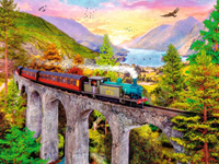 Trein in de Herfst Puzzel (1500 stukjes)-2