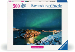 Noordelicht bij Bergsfjord Puzzel (500 stukjes)