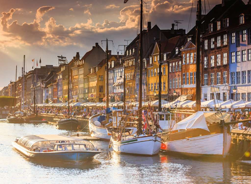 Zonsondergang in Kopenhagen Puzzel (500 stukjes)-2
