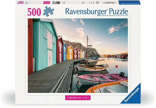 Boothuizen in Smögen, Zweden puzzel (500 stukjes)